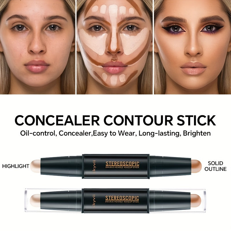 Makeup Contouring Stick With Double-headed, Dual-purpose Concealer Highlighter For Three-dimensional Nose Bridge Shadow V Face High Nose Bridge Face Makep