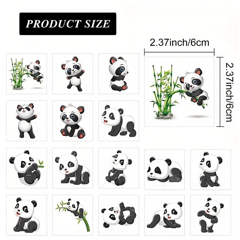 Temporary Tattoos
16 Sheets Glow in the Dark Panda Temporary Tattoos, Waterproof Long-lasting Fake Tattoo Stickers, Animal Party Favor Decorations, Body Art for Adults, Oblong Shape 6x6cm