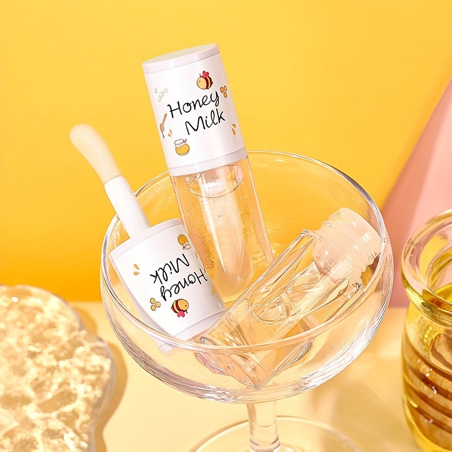 Personal Care
Peach Oolong & Honey Milk Lip Essence Oil Set, 5ml Each, Moisturizing & Hydrating, Improve Dryness, Lip Line Smoothing, Softening Transparent Gloss, Beauty Lip Care With Plant Squalane