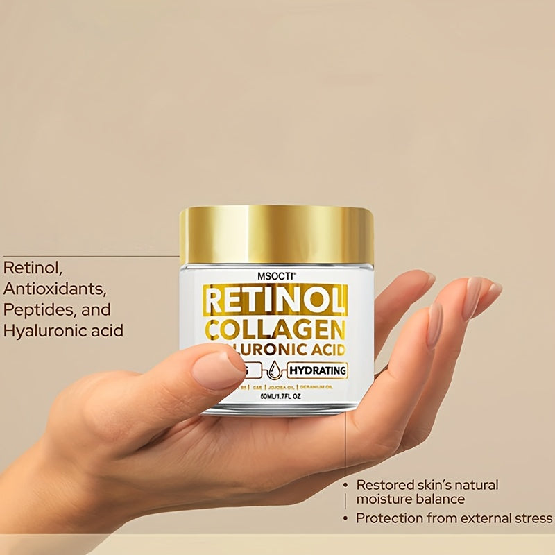 Facial care
50ml Retinol Collagen Hyaluronic Acid Face Cream, All In One Moisturizer Cream, Deep Hydrating Firming Skin