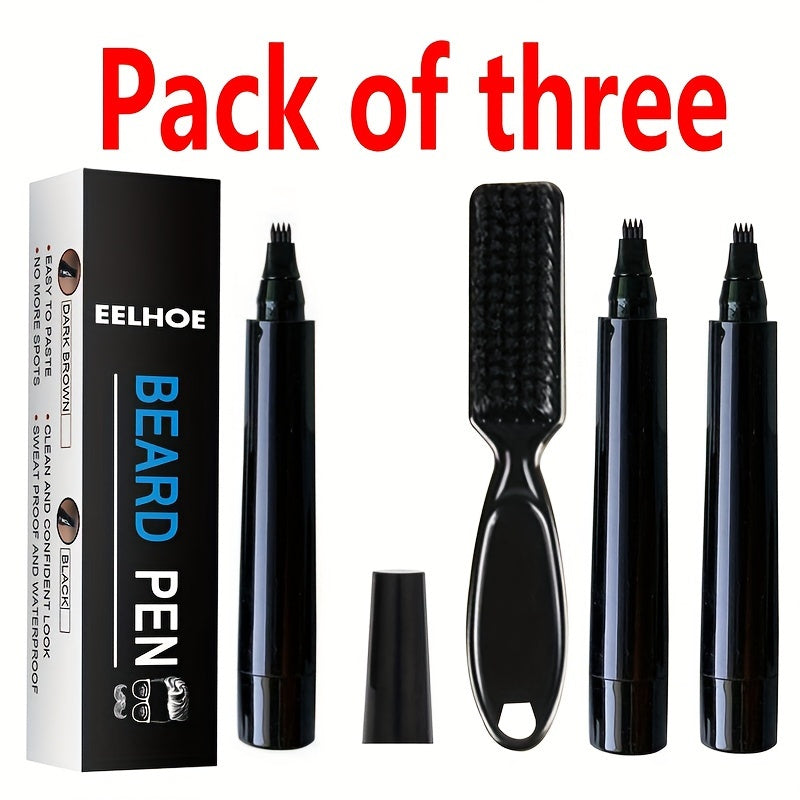 Shave & Hair Removal
1pc/3pcs Beard Pencil Filler For Men 4-Tip Beard Pen Kit Waterproof & Long Lasting Natural Makeup Beard Pen With Beard Brush Father's Day Gift