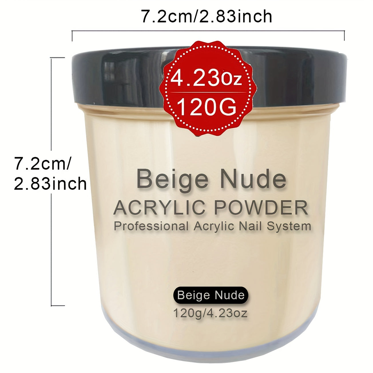 Nails
1 Piece Acrylic Nail Powder, Professional Nail System, Nude Blush, Beige Nude Colors, 120g/4.23oz Each Jar, For Nail Art Manicure