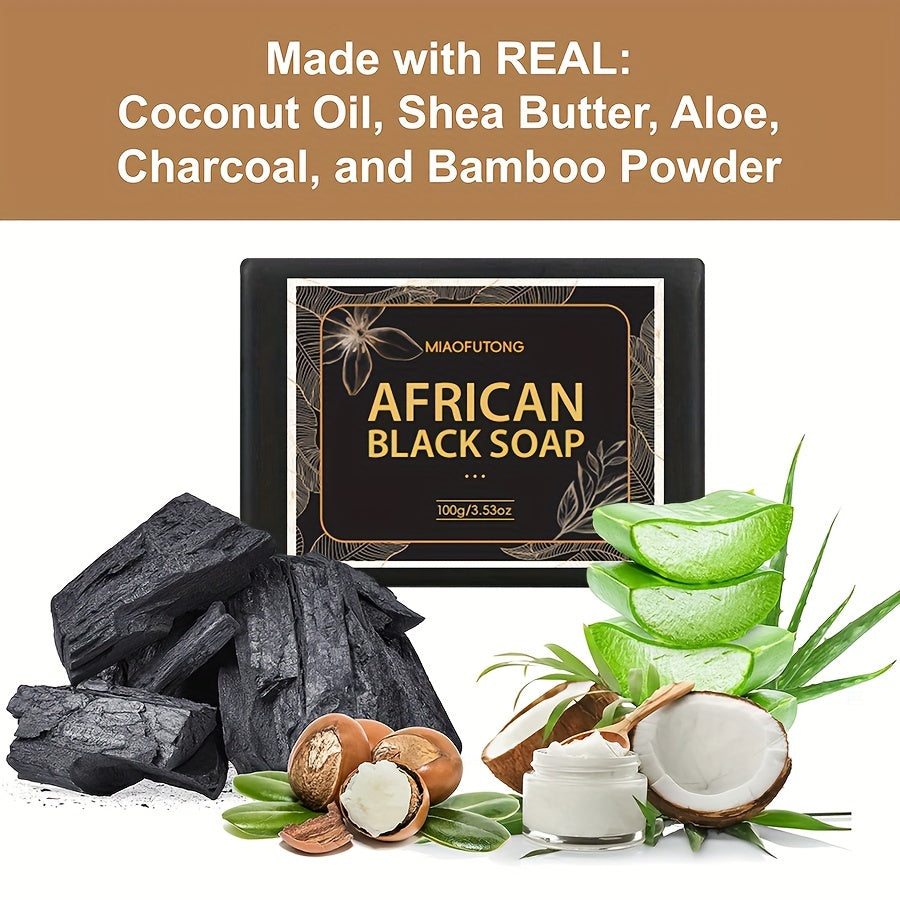 Personal Care
African Black Soap Bar 100g - Unisex-Adult Moisturizing Cleanser with Shea Butter & Coconut Oil – Alcohol-Free Refreshing Scent - Ideal for All Skin Types, Face & Body – Rich in Charcoal & Bamboo