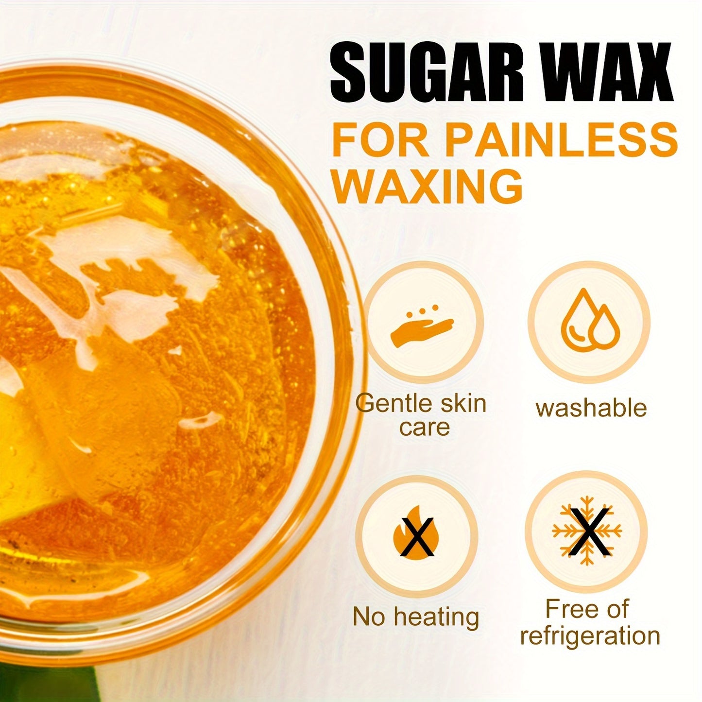 Shave & Hair Removal
150g Honey Lemon Wax, Natural Ingredients, Efficient Hair Removal Effect, Mild Skincare Formula, Sugar Wax For Painless Waxing