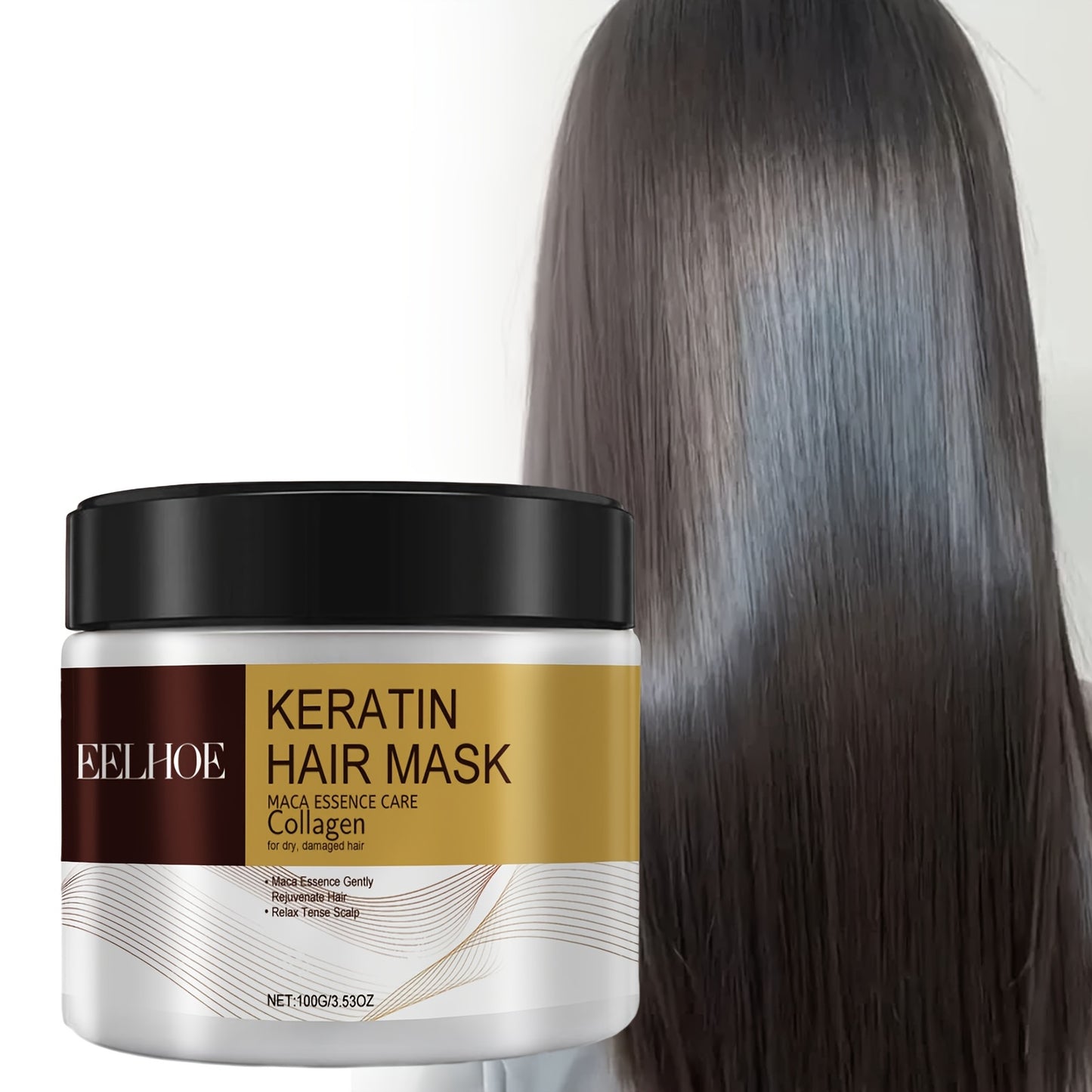 Hair Care
100g Keratin Hair Mask, Deeply Moisturizing Hair Mask, Strengthens Hair, Hair Care Mask