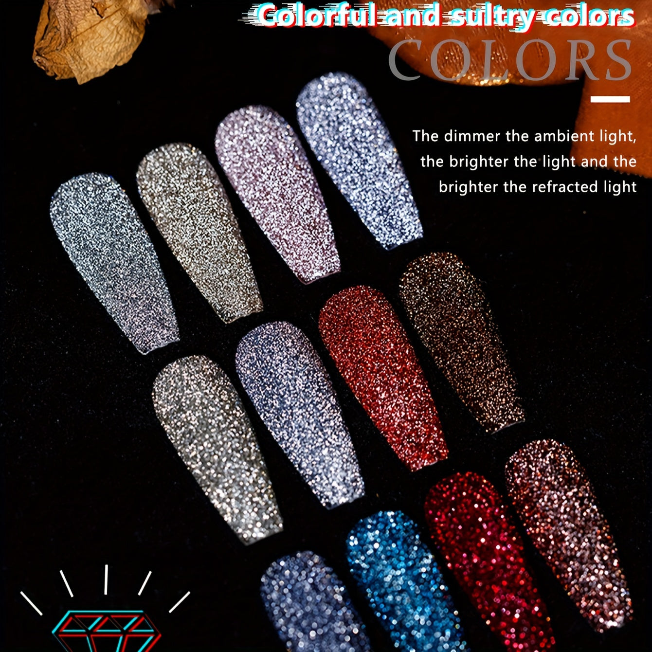 Nails
Gel Polish, Sparkling Glittery Burst Manicure Gel, Nail Salon Shine At Home