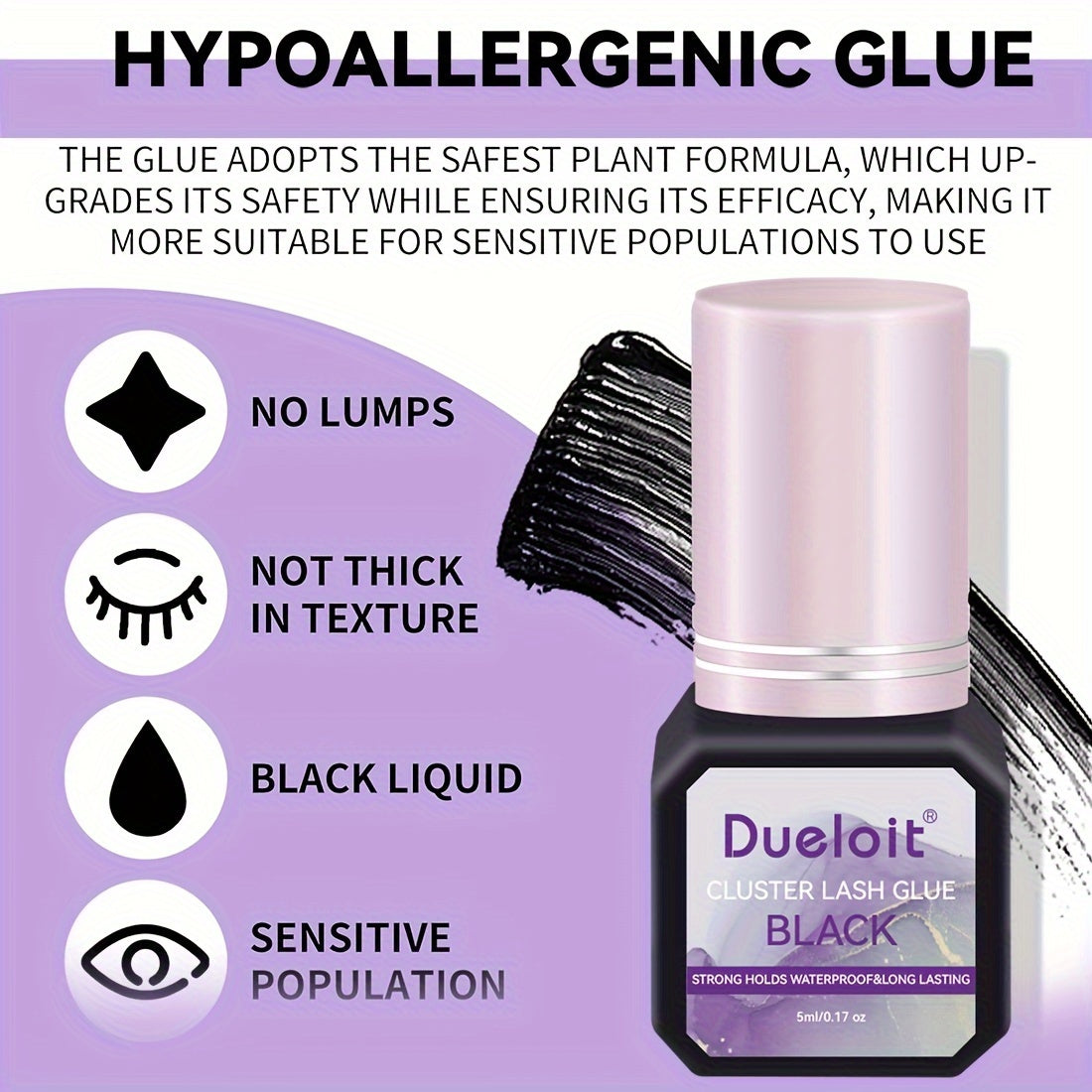 False Eyelashes
Dueloit Quick-Dry Lash Glue For Diy Eyelash Extensions - Waterproof, Long-Lasting Cluster Adhesive, Alcohol-Free Eyelash Glue Self Adhesive Eyelashes