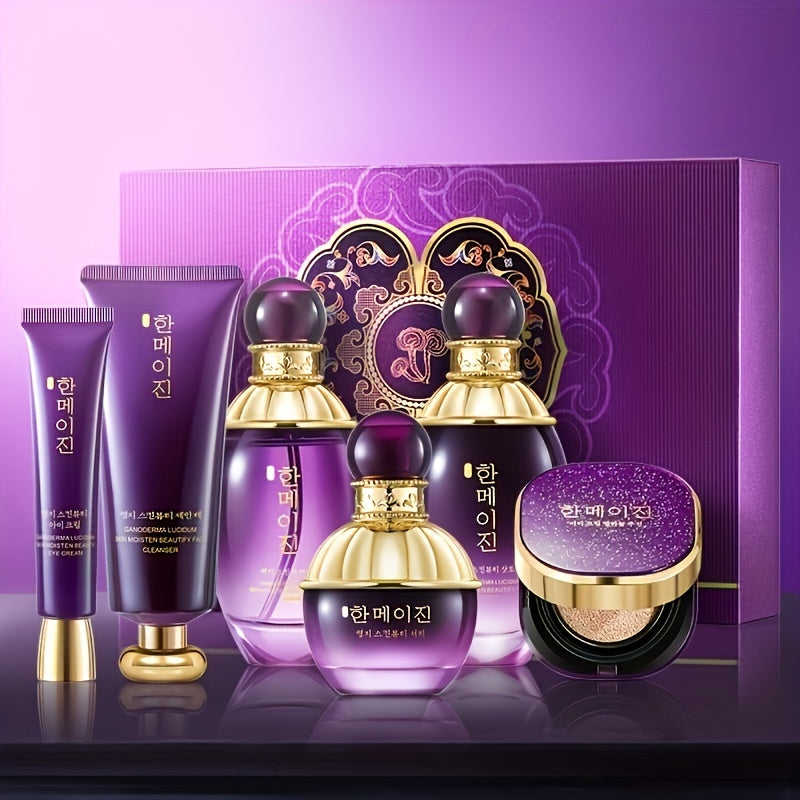 Facial care
Purple Ganoderma Lucidum Facial Skin Care Set, Moisturizing Beauty Set Hydrating Moisturizing And Beauty Skin Care Set Box Gifts