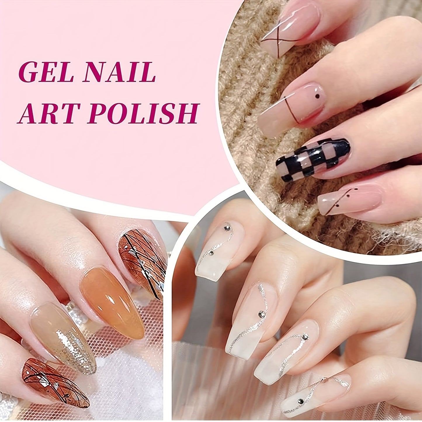 Nails
Nail Art Gel Set, For Nail Design, Fine Line Painting, Long Lasting Odorless Resin, Easy To Apply With Precision Applicator For Music Festival