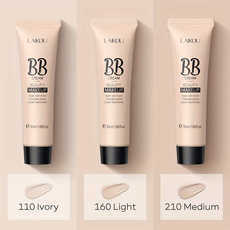 Makeup [Buy 1 Get 1 Free] LAIKOU Long Wearing BB Cream Waterproof Hide Pores Concealer Make Up, Brighten Skin Tone Cosmetics, Cover Blemishes Make Up Foundation