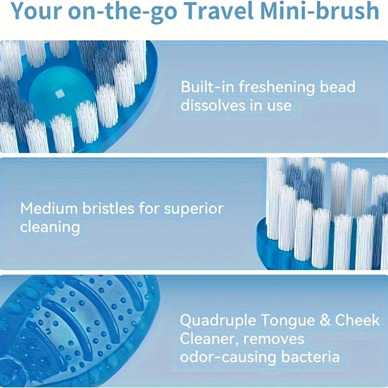 Oral Care
Portable 5-In-1 Travel Toothbrush Set - Pre-Pasted, Floss & Pick Included, Ultra-Fine Fiber Bristles For Deep Cleaning, Ideal For On-The-Go Oral Care, Alcohol-Free