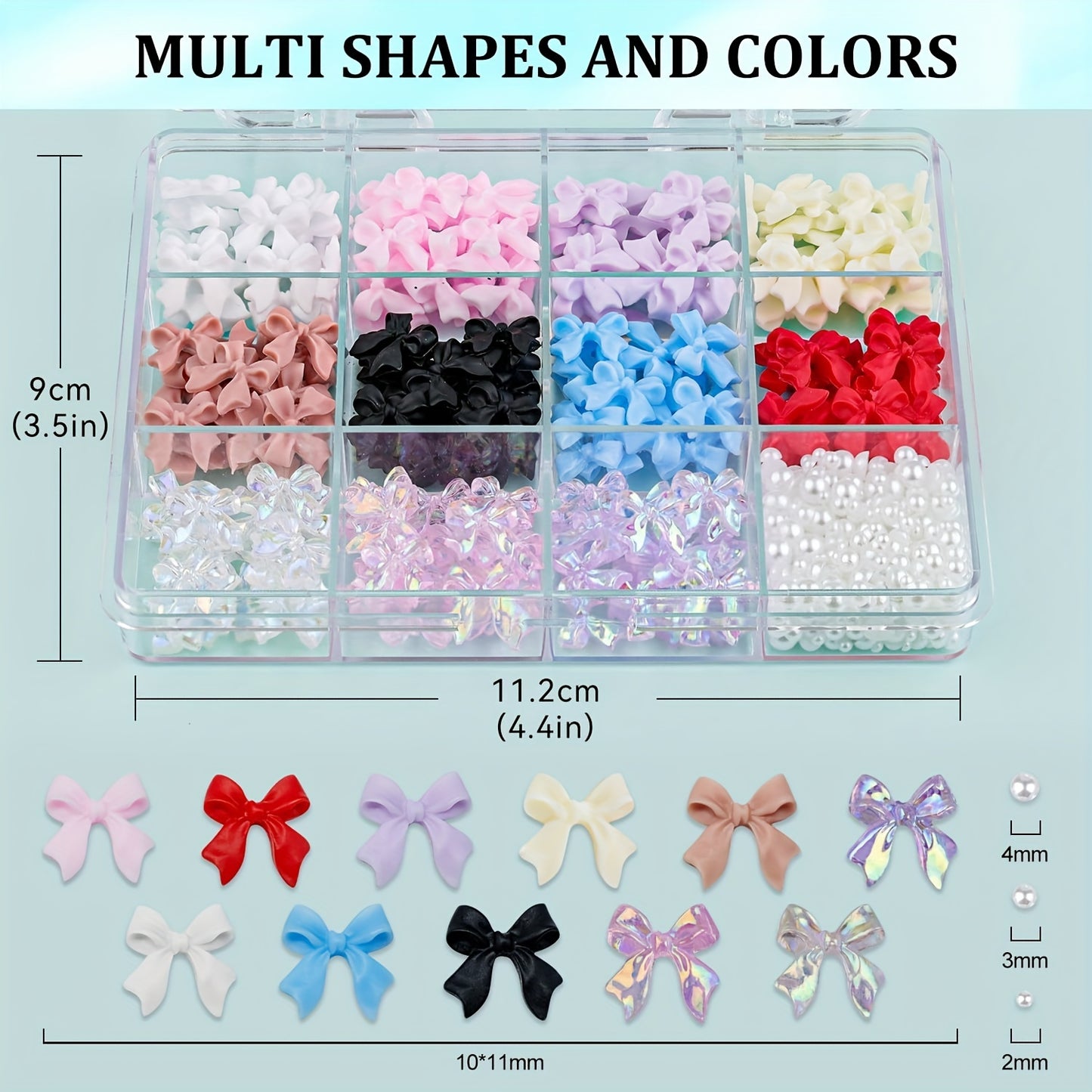 Nails
500 Pcs 3D Nail Charms And Flatback Pearls Multi Styles Bowknot Charms + Pink&White Star Heart Nail Jewels + 2-6mm White Nail Pearls For Nail Art Design With Pickup Tools