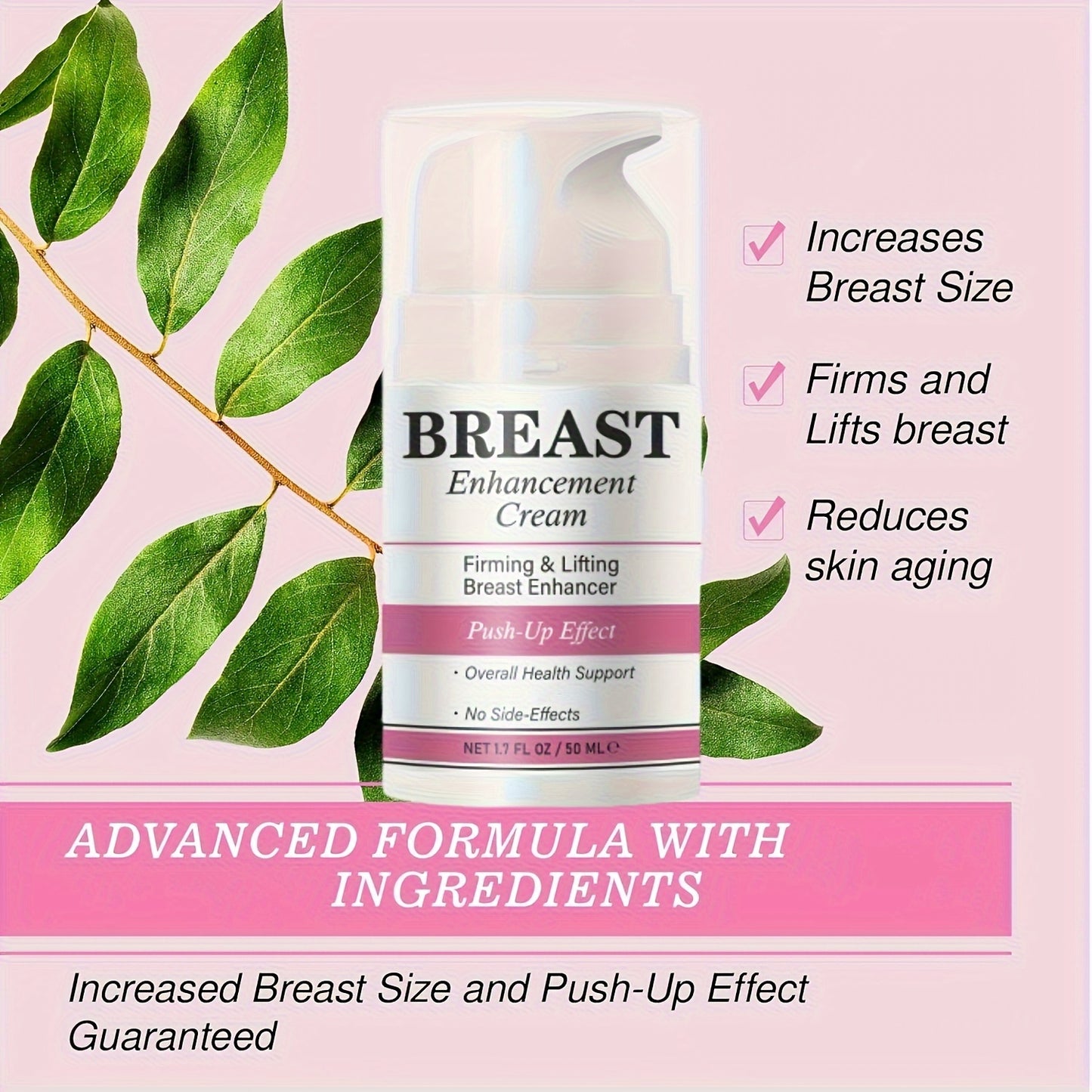 Personal Care
Gentle Breast Enhancement Cream - 50Ml | Fast-Acting, Lifting & Firming Formula For All Skin Types | Alcohol-Free With Vitamin E & Collagen