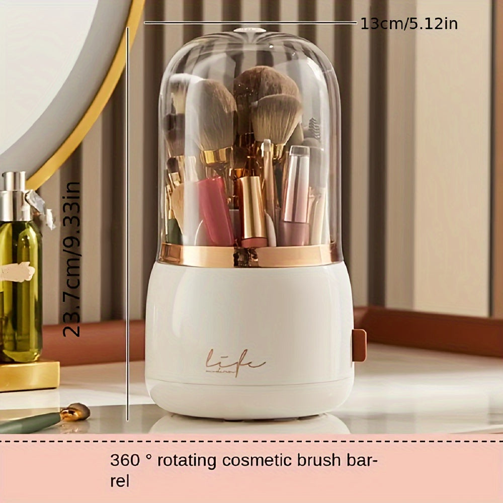 Makeup bags & Storage
Makeup Brush Holder Organizer With Clear Lid 360 Rotating Dustproof Desktop Makeup Brushes Organizer For Vanity