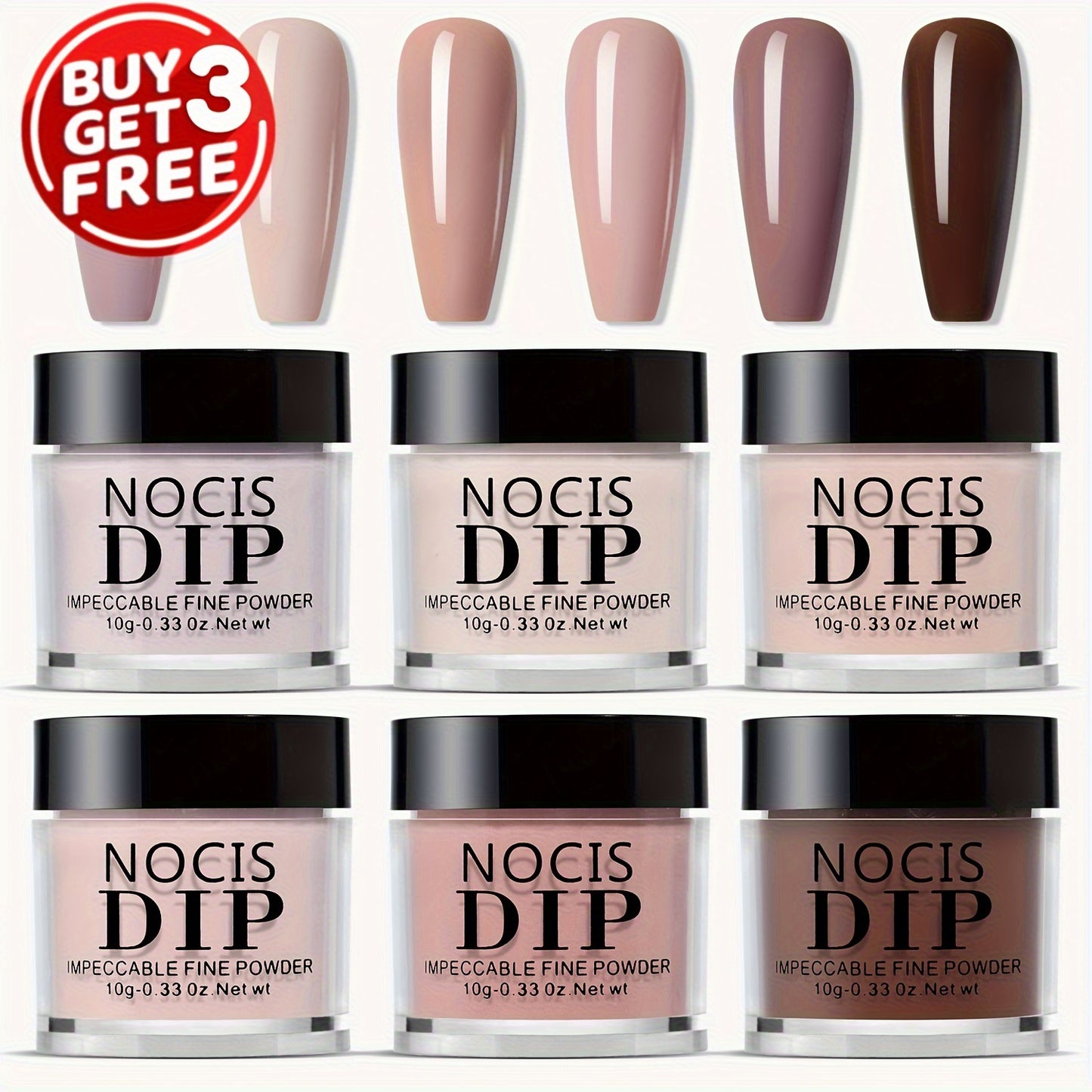 Nails
Dipping Powder 6Pcs Nude Nail Dipping Powder Set Nail Dipping Powder For 3D Acrylic Nail Art Nail Carving Nail Extension, Gifts For Women