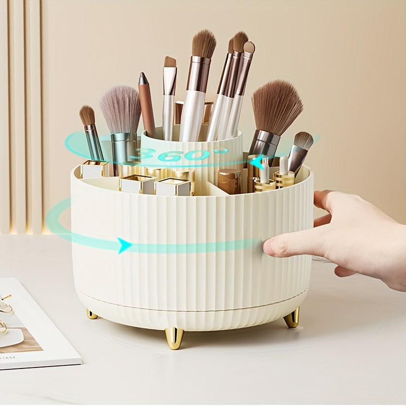 Makeup bags & Storage
360° Rotating Luxury Desk Organizer - Large Capacity, Dust-Proof Makeup Brush & Stationery Holder With Sleek Design, No Assembly Required