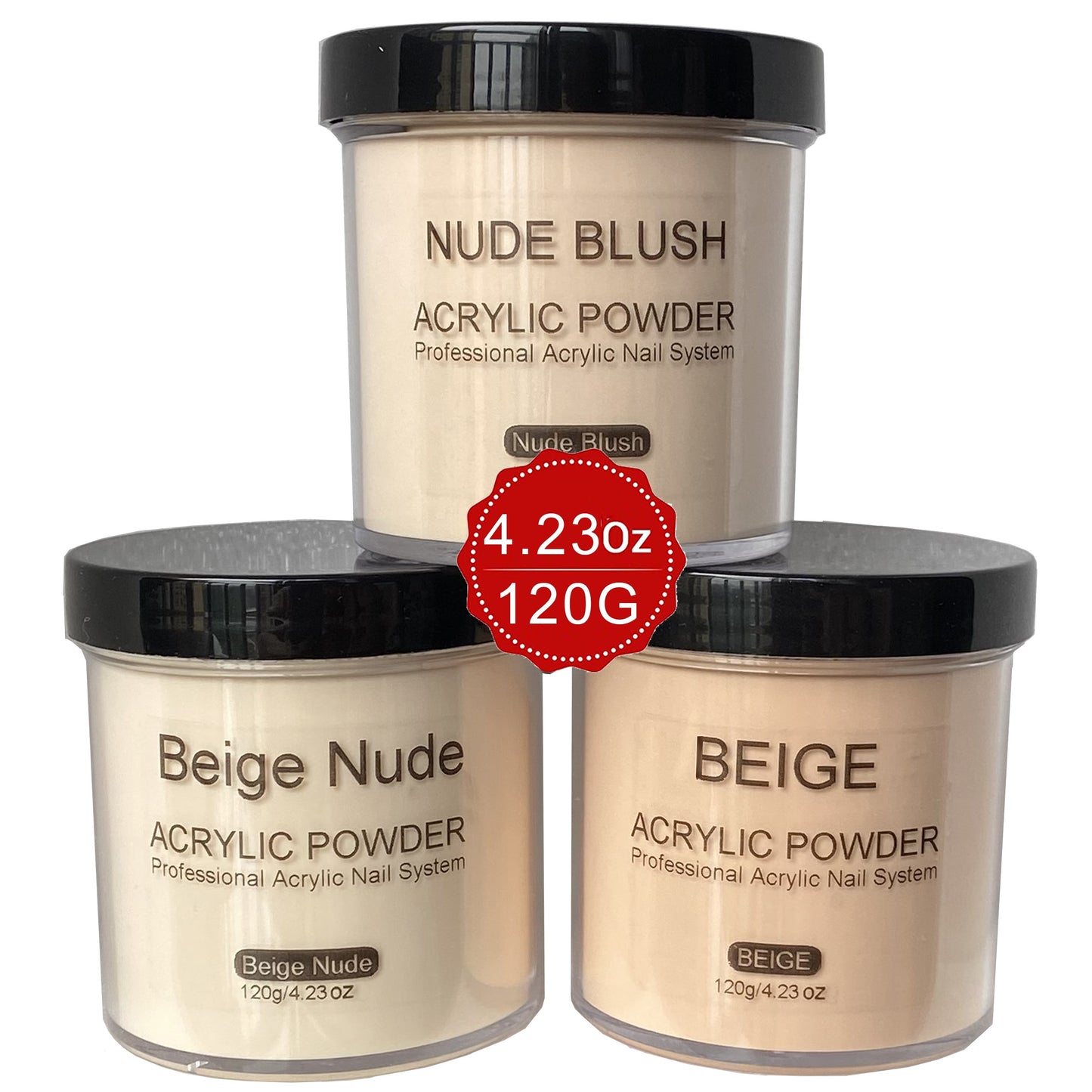 Nails
1 Piece Acrylic Nail Powder, Professional Nail System, Nude Blush, Beige Nude Colors, 120g/4.23oz Each Jar, For Nail Art Manicure