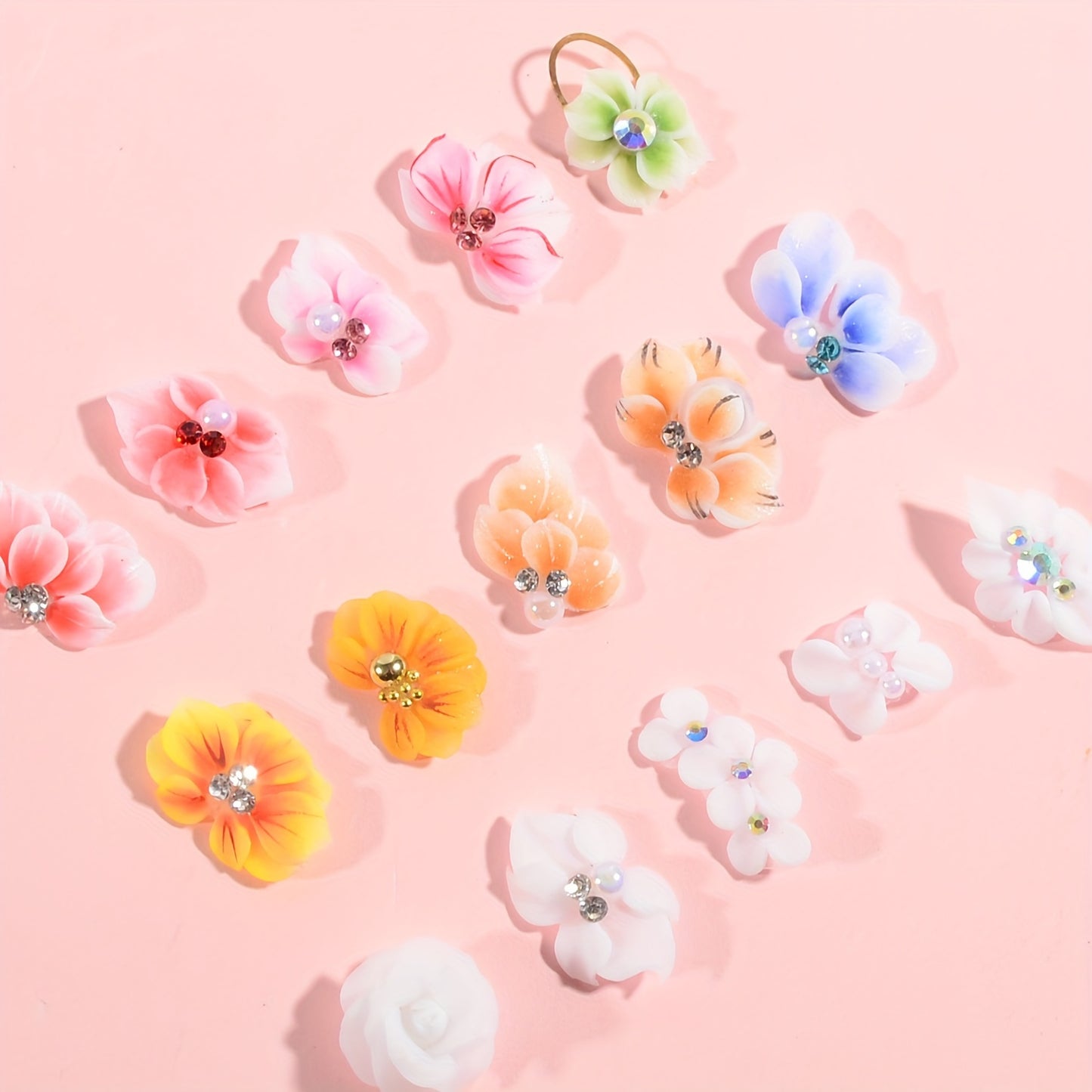 Nails
30 Pieces of 3D Flower Nail Art Charm Handmade Acrylic Flowers, Mixing 15 Designs of Summer Flower Nail Water Drops Crystal Acrylic Flower Nail Art Charm for Women's Nail Decoration Gift - No Fragrance