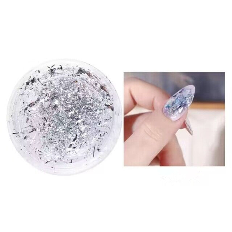 Nails
Golden & Silver Foil Nail Decoration