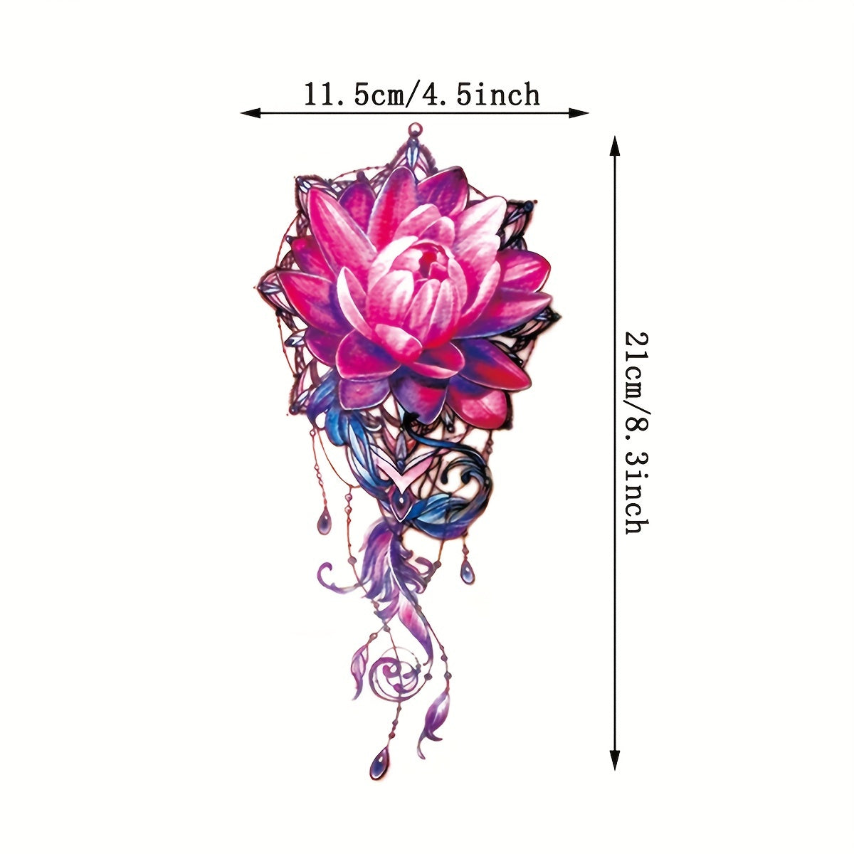 Temporary Tattoos
1 Sheet Temporary Tattoo, Blooming Pink Peony Tattoo Sticker, Waterproof Arm Shoulder Leg Body Art