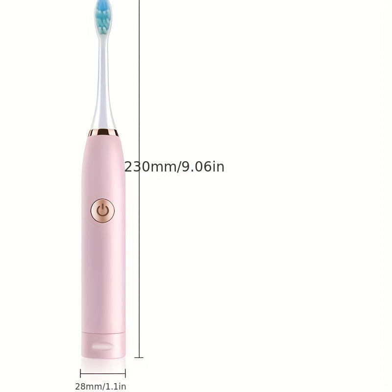 Oral Care
Jiabeimei Soft Bristle Electric Toothbrush For Adults - Battery-Powered, Portable Design With Replacement Heads