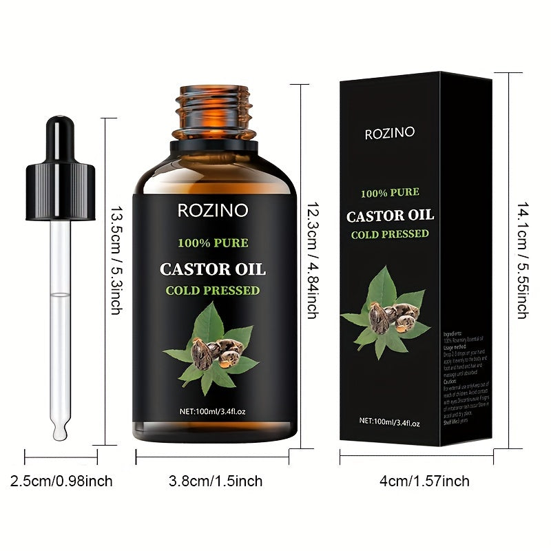 Facial care
100ml Castor Oil, For Hair Eyelashes And Eyebrows, Castor Oil Cold Pressed Unrefined, Essential Oil For Dry Hair, Skin & Nails Care