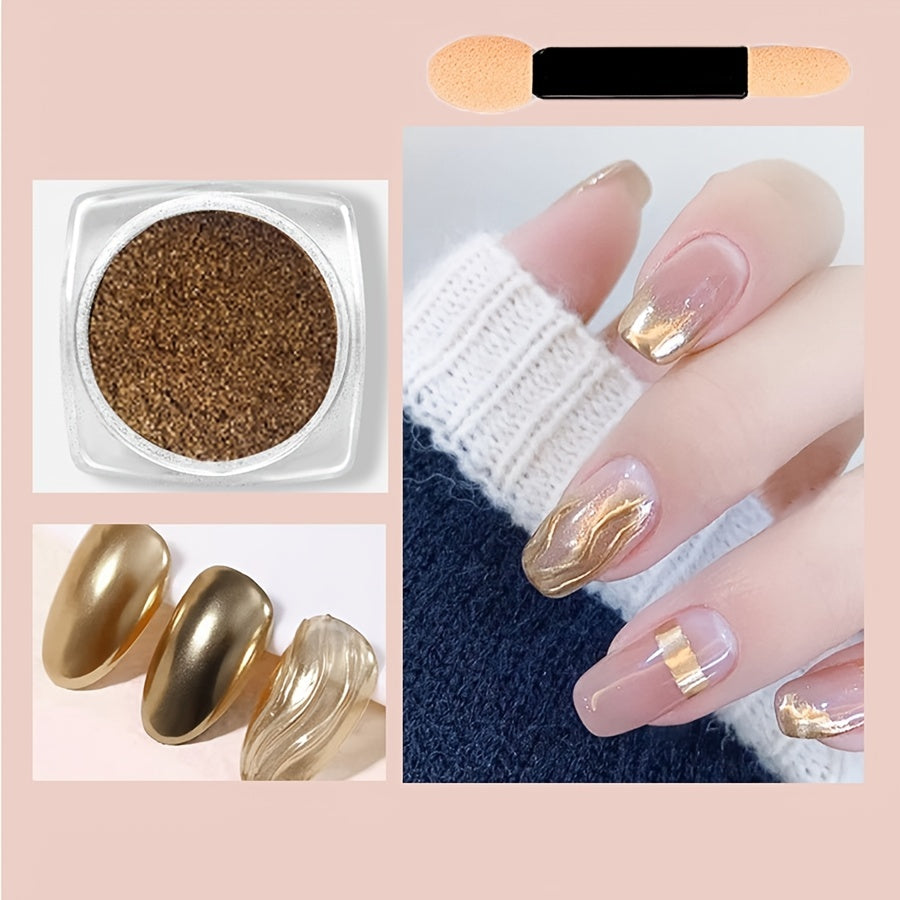 Nails
Magic Mirror Chrome Nail Powder Holographic Laser Silvery Golden Nail Powder Pigment, Shinny Glitter Nail Art Dust Nail Powder For Manicure Decorations