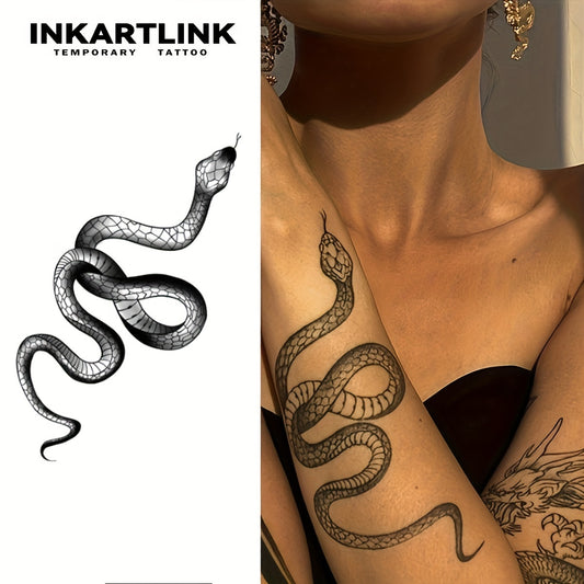 Temporary Tattoos
INKARTLINK Revolutionary Technology Tattoo, Semi-permanent Tattoo, Snake, Temporary Tattoo, Fake Tattoo, Waterproof, Authentic Tattoo Look, Plant Based, Magic Ink Tattoo