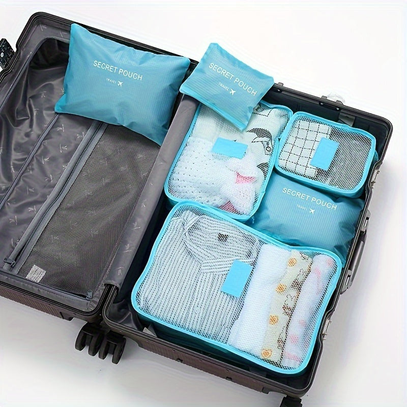 Makeup bags & Storage
6pcs Travel Organizer Set - Waterproof Polyester, Odorless, For Shoes, Clothes & Accessories