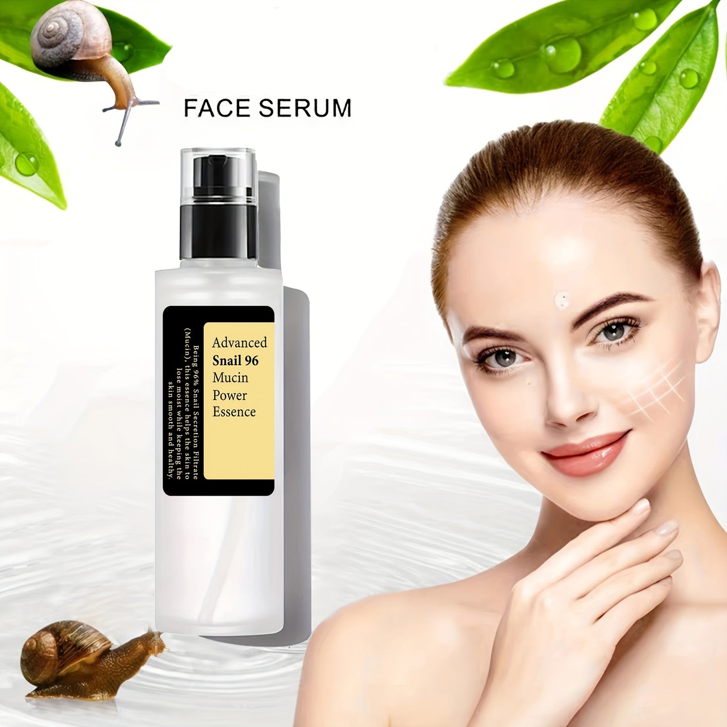 Facial care
100ml Snail Essence - Advanced Snail Mucin Power 96 Facial Serum, Lightweight Texture, Hydrating And Firming Skin, Moisturizing Skincare