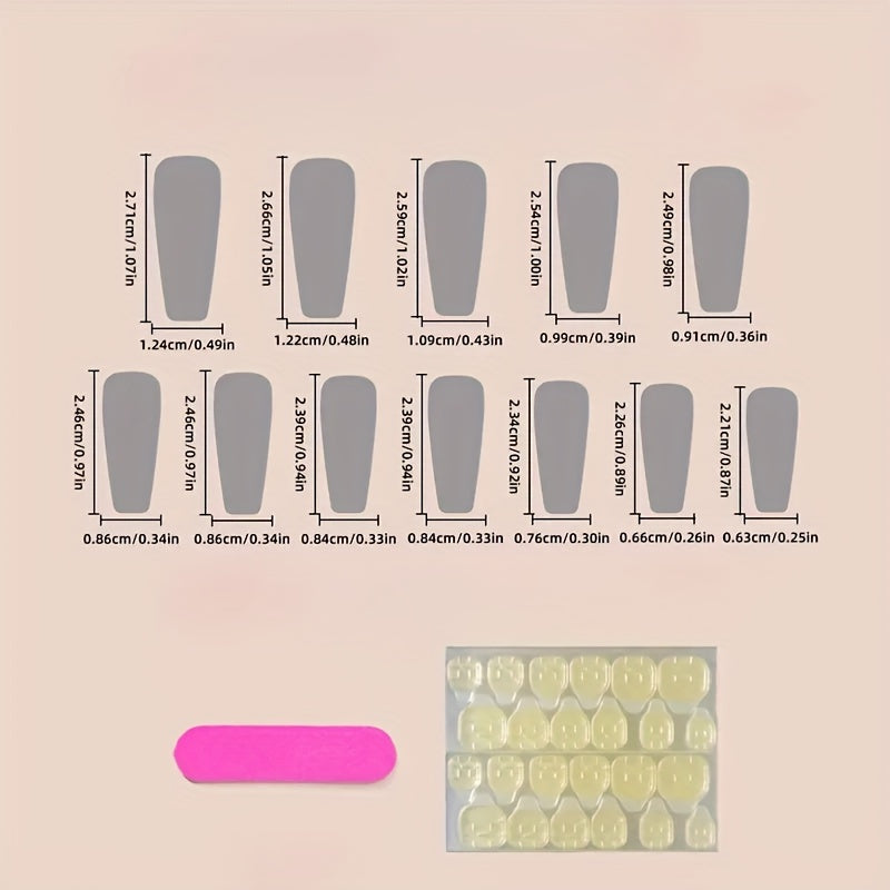 Nails
24 Pcs Ballerina Press On Nails Medium Fake Nails Glossy Acrylic Nails Pinkish White Gradient False Nails Full Cover Glue On Nails For Women Girls Manicure Decorations, Jelly Glue And Nail File Included