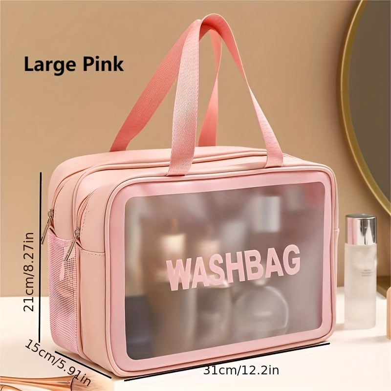 Makeup bags & Storage
Large Capacity Waterproof Makeup Bag with Double-Layer Finishing Storage and Zipper Handle for Travel and Skin Care Products