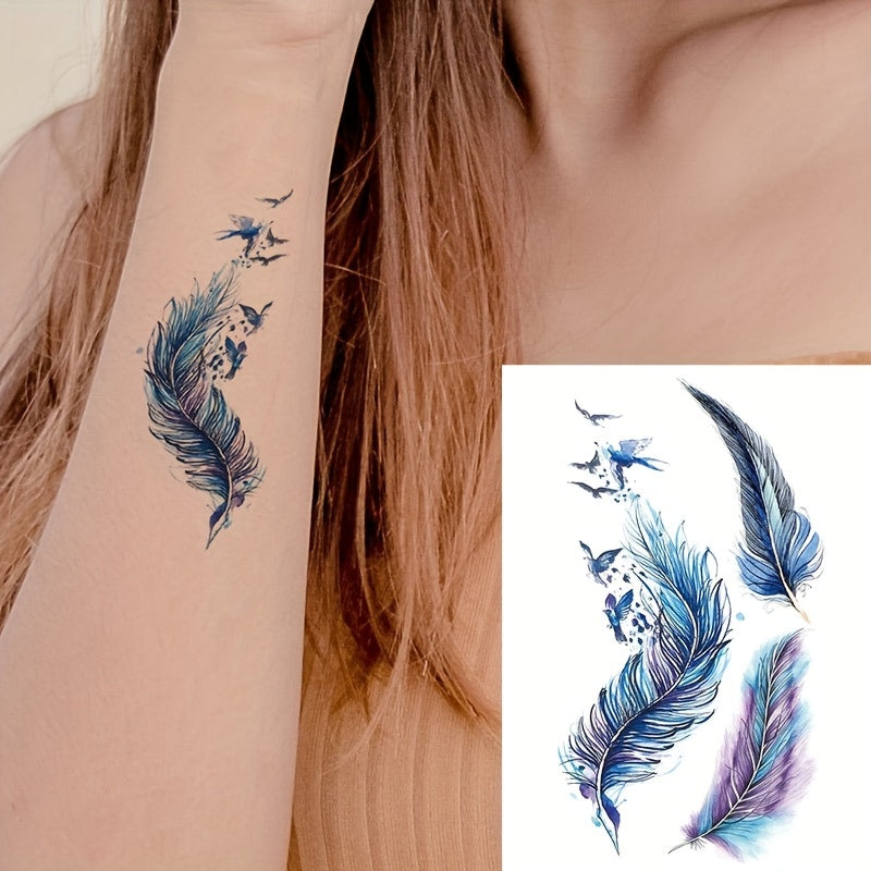 Temporary Tattoos
Waterproof Feather Tattoo Sticker - Stylish and Long-Lasting Temporary Tattoo