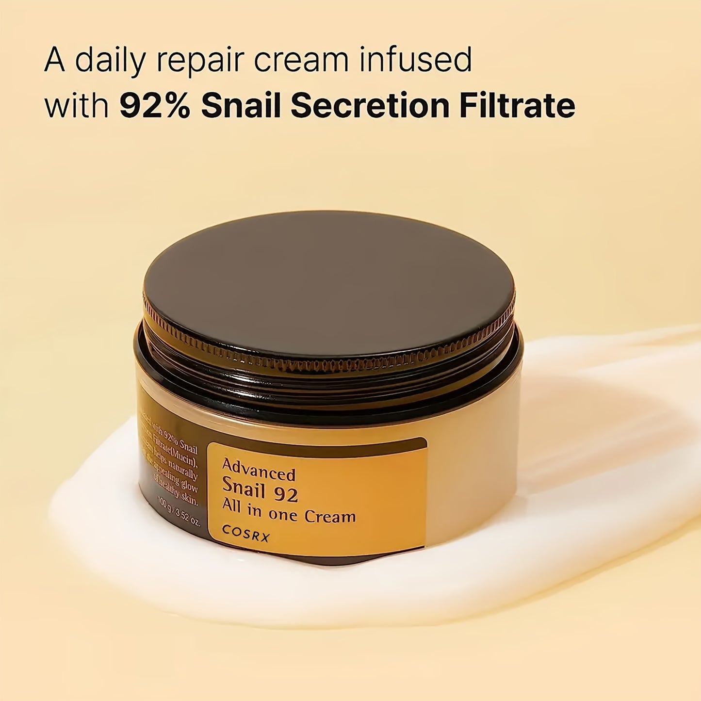 Facial care
100g Snail Cream, Multi-Active Snail Extract Moisturizing Cream, Long-Lasting Moisturizer, Paraben-Free