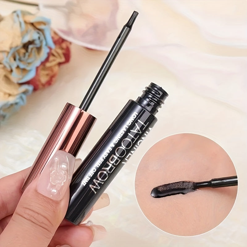 Makeup Waterproof Dye Eyebrow Gel Semi-Permanent Long Lasting Black Brown Eyebrow Tattoo Tint Sweatproof Film Forming Tearing Off Eyebrow Cream