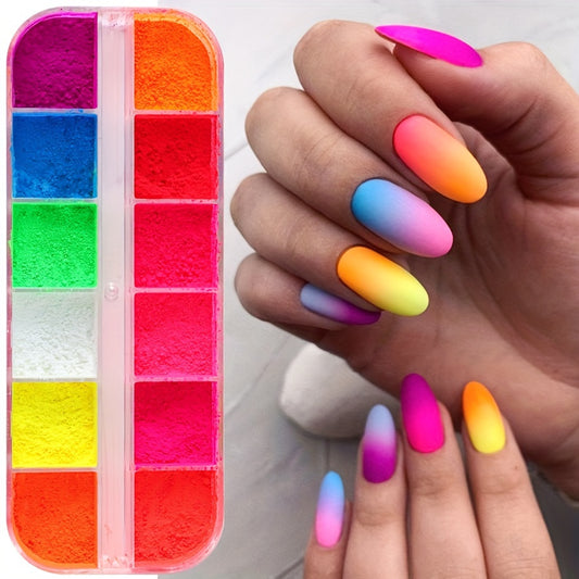 Nails
Neon Nail Pigment Powder Set, Fluorescent Ombre Nail Art Glitter, Gradient Rubbing Dust Chrome Effect For Manicure Decoration For Music Festival