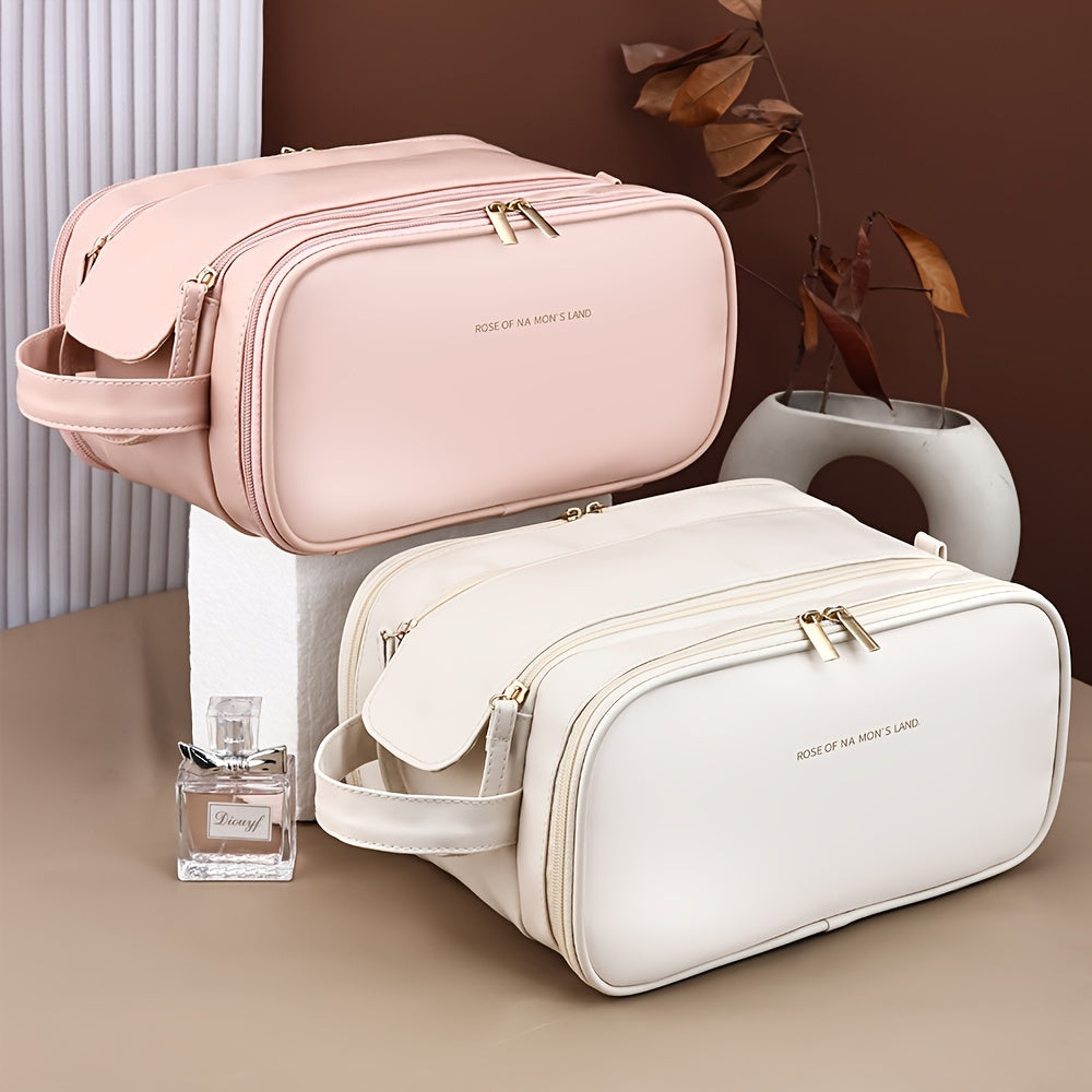 Makeup bags & Storage
Large-Capacity Waterproof Makeup Bag - Durable Pu, Formaldehyde-Free, Perfect For Travel & Accessories