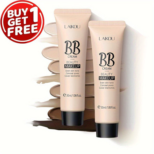 Makeup [Buy 1 Get 1 Free] LAIKOU Long Wearing BB Cream Waterproof Hide Pores Concealer Make Up, Brighten Skin Tone Cosmetics, Cover Blemishes Make Up Foundation