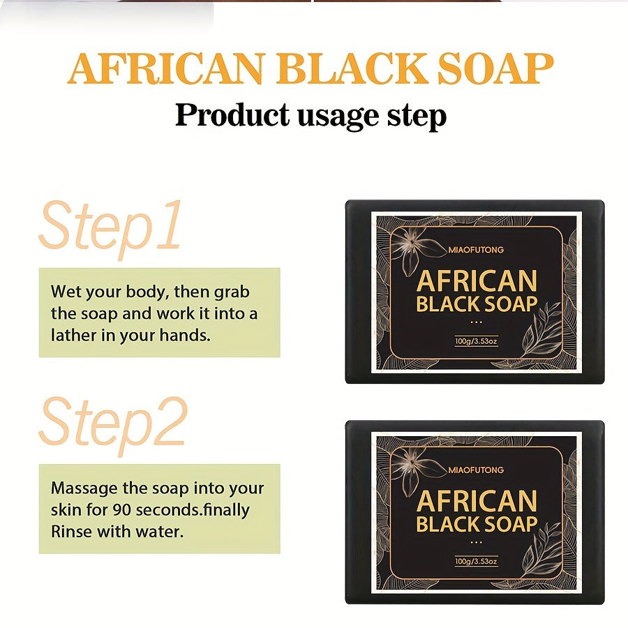 Personal Care
African Black Soap Bar 100g - Unisex-Adult Moisturizing Cleanser with Shea Butter & Coconut Oil – Alcohol-Free Refreshing Scent - Ideal for All Skin Types, Face & Body – Rich in Charcoal & Bamboo