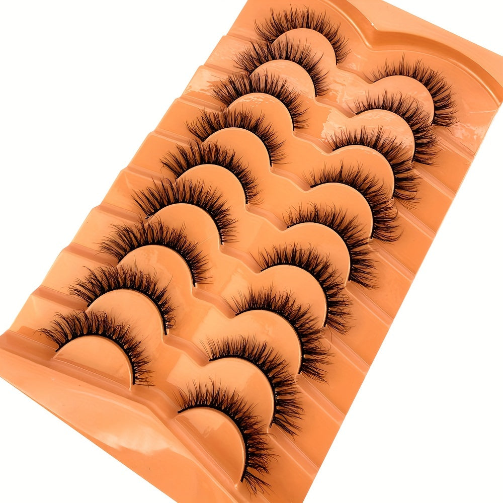 False Eyelashes
9 Pairs Eyelashes Makeup Soft Fluffy 3D Faux Mink False Eyelashes Thick Handmade Volume Natural Look Fake Lashes