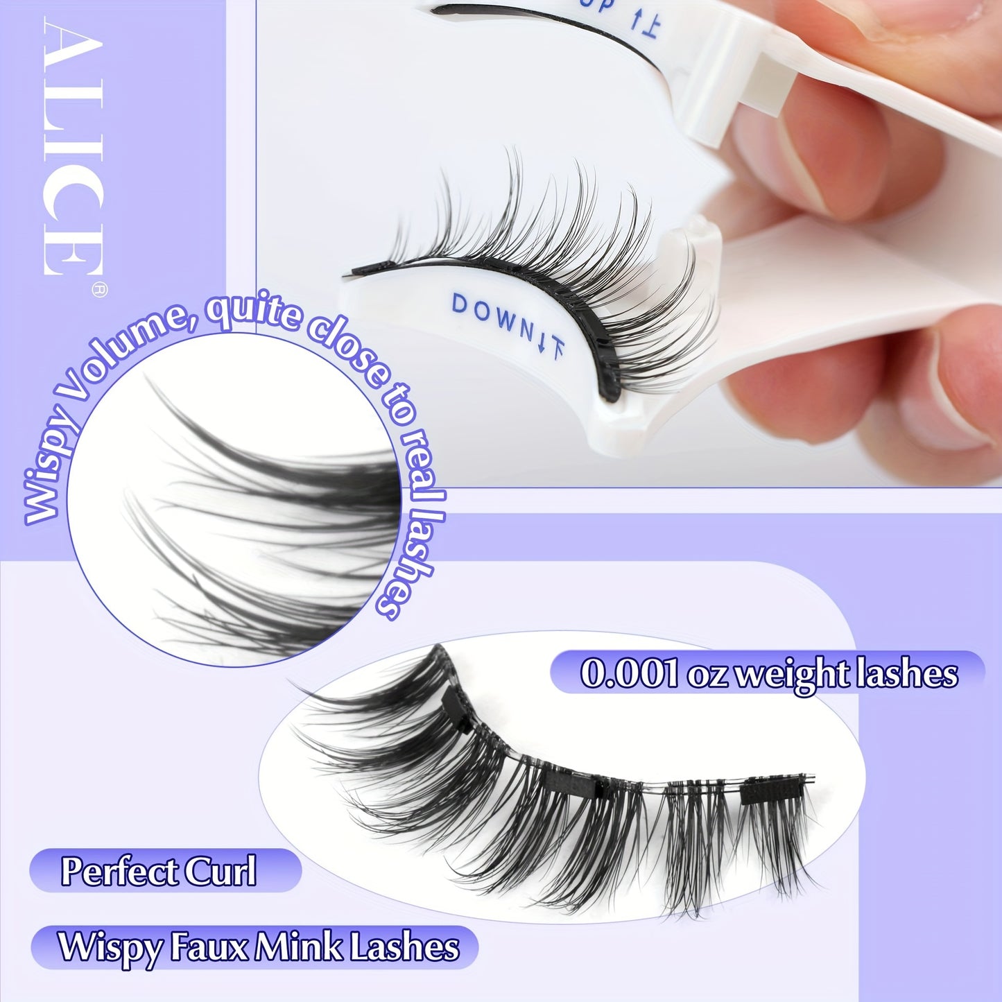 False Eyelashes
Magnetic Eyelashes with Applicator - Natural Looking, Easy to Wear & Remove, No Glue Required, Single Pair, Waterproof & Sweatproof, Comfortable All-Day Wear