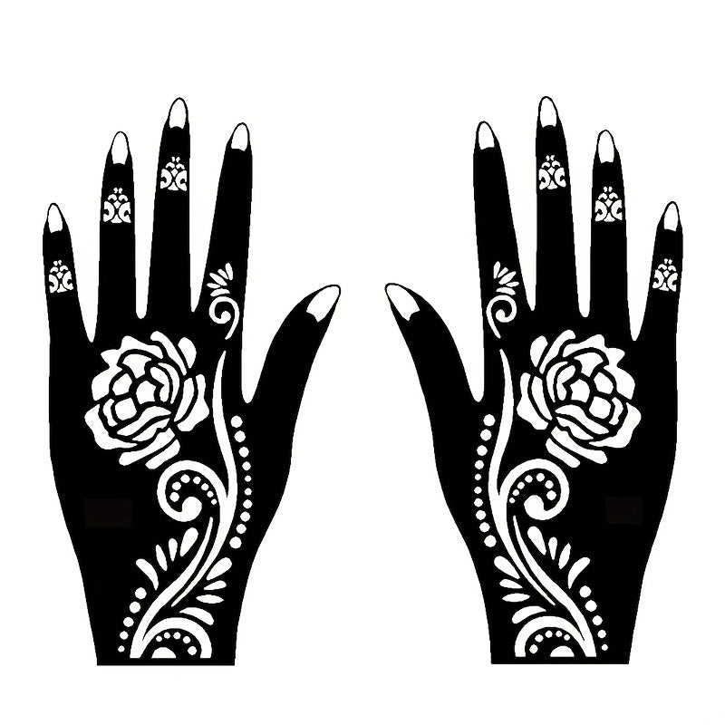 Temporary Tattoos
Tattoo Stencil Women Normal Size Temporary Tattoo Templates Body Art Designs Self-Adhesive Reusable Hand Tattoo Stencils Stickers Flower For Adults Women Left And Right Hands Kit Body Paint DIY