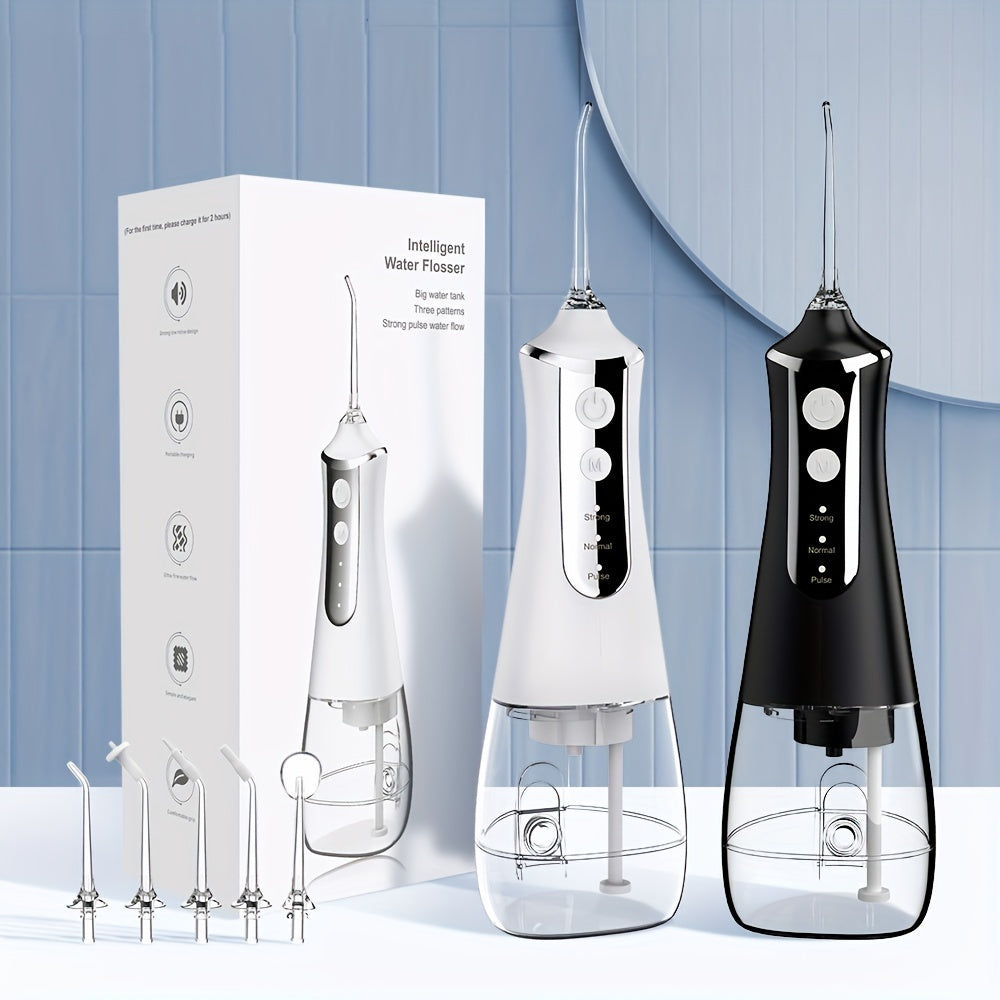 Oral Care
1 Set Electric Water Flossers For Teeth, Whitening Dental Oral Irrigator With 5 Jet Tips, 3 Cleaning Modes, 300ml Detachable Reservoir, Rechargeable Cordless Waterproof Whitening Teeth Brush Kit At Home And Travel