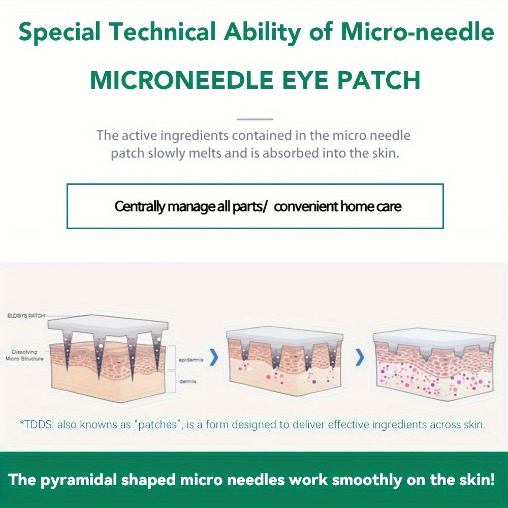 Personal Care
Eye Patch, Micro Needle Hyaluronic Acid Soluble Dissolving Microneedle Under Eye Patch