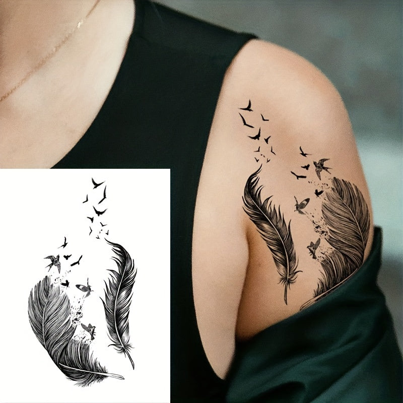 Temporary Tattoos
Waterproof Feather Tattoo Sticker - Stylish and Long-Lasting Temporary Tattoo