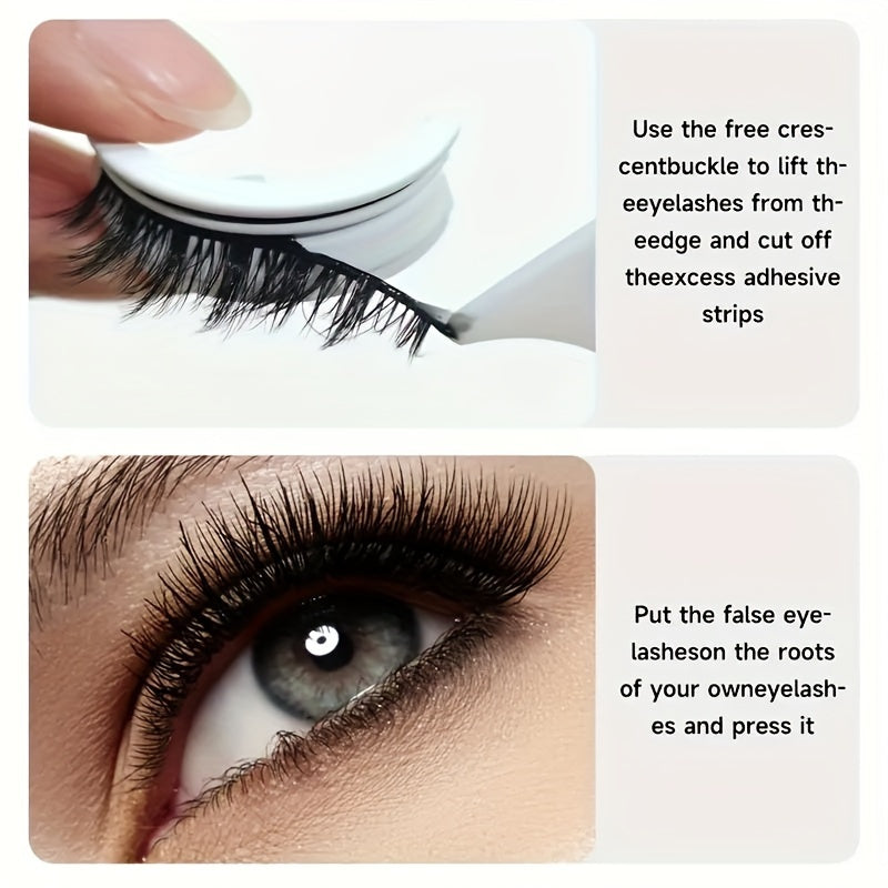 False Eyelashes
False Eyelashes Self Adhesive Reusable Fake Lashes Glue Free Natural 3D Faux Mink Lashes For Women Fast Wearing Full Strip Eyelash Extension For Daily Wear 1 Pair