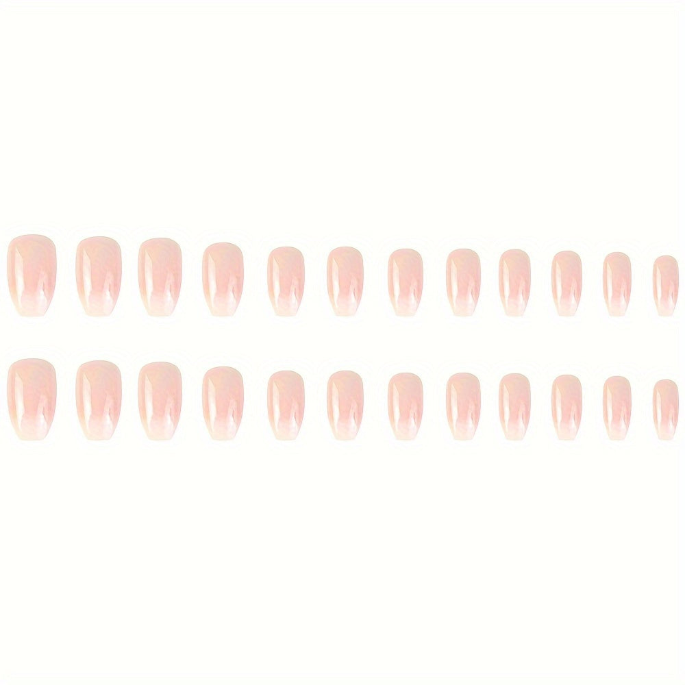 Nails
"Charming Coffin" 24pcs Set Of Chic Pink Gradient Press-On Nails - Glossy Short Coffin Shape, Ballet Style Fake Nails For Women & Girls Press On Nails For Women Coffin Short Coffin Press On Nails For Women