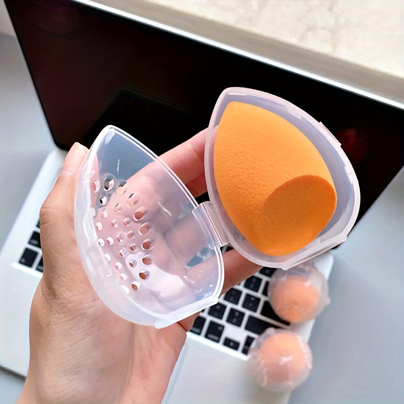 Makeup bags & Storage
1/2pcs Protective Makeup Sponge Travel Case - Breathable Beauty Blender Holder Clear Storage Box - Travel Accessories