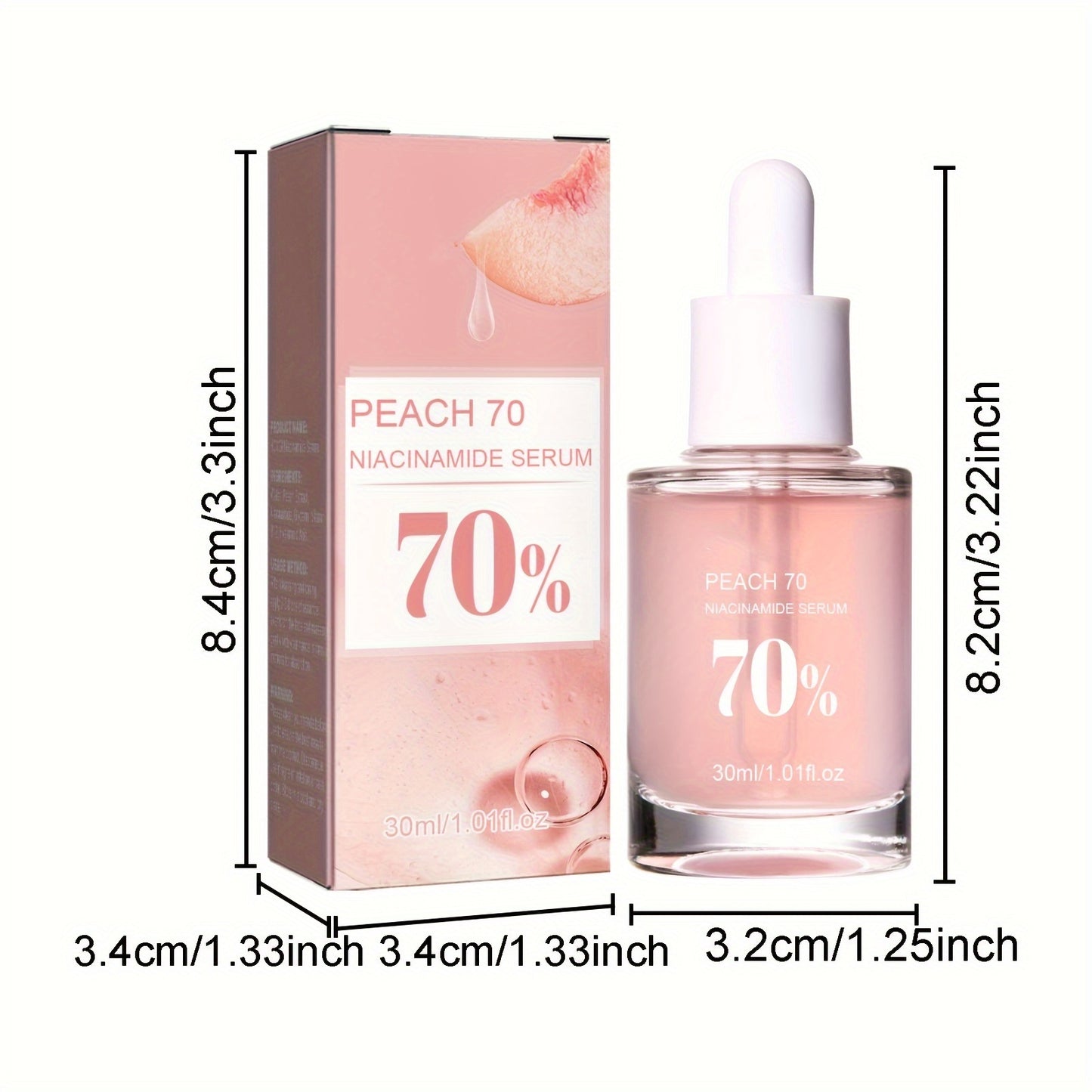 Personal Care
30ml Peach Niacinamide Serum With Hyaluronic Acid, Rejuvenating, Firming And Moisturizing Skin