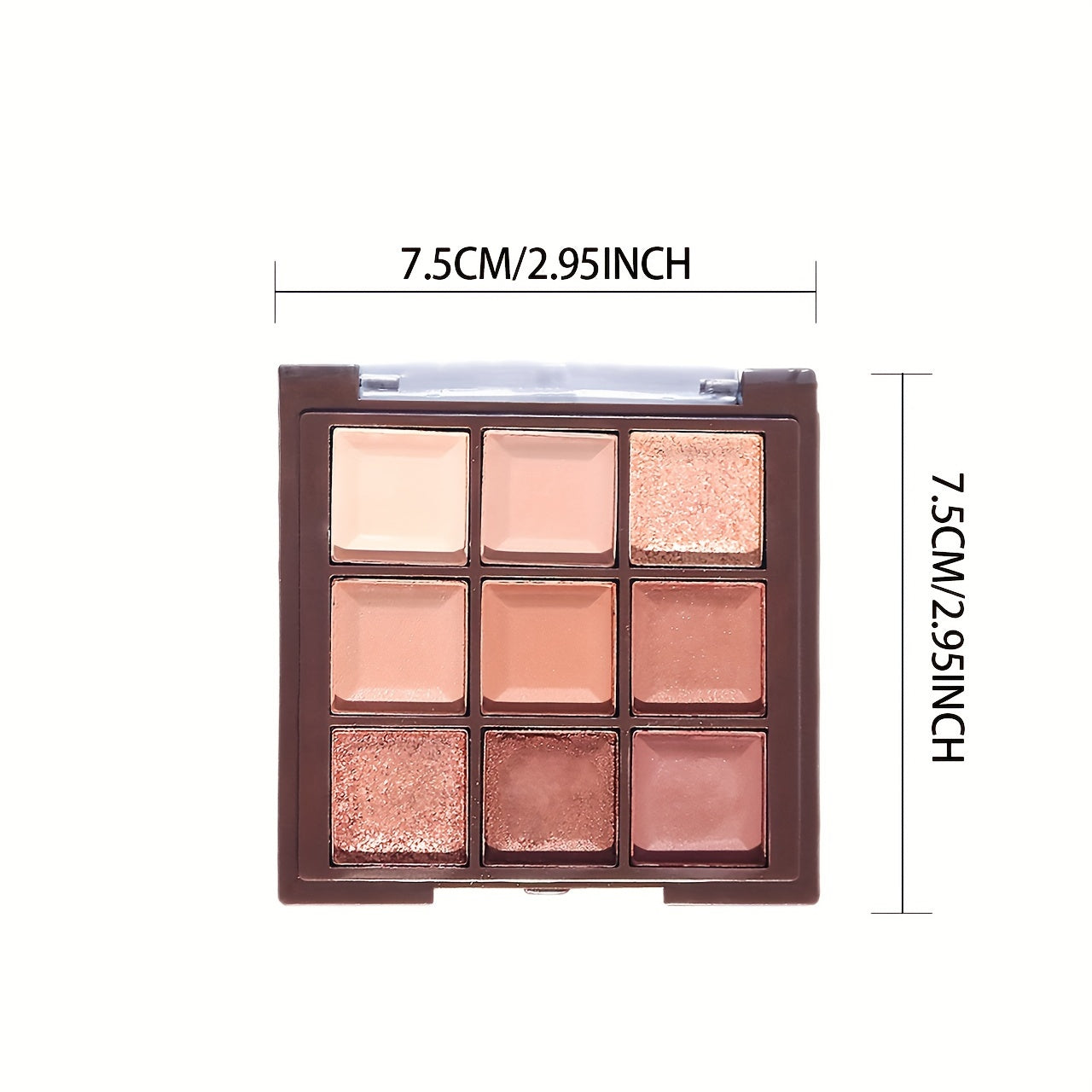 Makeup 9 Colors Chocolate Eyeshadow Palette Natural Nude Matte Shimmer Glitter Finish Eyeshadow Palette Set Waterproof Smokey Professional Beauty Makeup Kit Sweat Proof Brown Color Tone